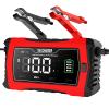 ATLI 12V 24V Voltage Smart Battery Charger/Maintainer - Automatic Car Truck Boat SUV AGM Lithium Lead Acid Battery Charging with LCD Display & Overcharge Protection