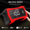 ATLI 12V 24V Voltage Smart Battery Charger/Maintainer - Automatic Car Truck Boat SUV AGM Lithium Lead Acid Battery Charging with LCD Display & Overcharge Protection