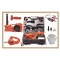 AtliFix ATFX-1341/1342 Car Repair 12V DC 3 in 1 Tire Inflator and Flashlight with Electric Impact Wrench 3T Electric Hydraulic car Floor Jack