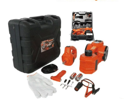 AtliFix ATFX-1341/1342 Car Repair 12V DC 3 in 1 Tire Inflator and Flashlight with Electric Impact Wrench 3T Electric Hydraulic car Floor Jack