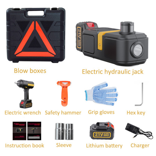 ATLI ATFX-1561 21V Cordless Car Jack Kit 5 Ton Max Loading For AUTO Hydraulic Jack and Impact Wrench with 4Ah Battery