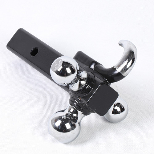 Heavy Duty Three-Ball Trailer Towing Arm with Hook - 7500 lbs Capacity, Forged Steel Towing Hitch Attachment, Compatible with Tractors, Trucks, Agricultural Machinery