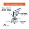Lock Coupler Replacement Latch for 2-Inch Trailer Hitch Ball, Clear Zinc Plated Steel
