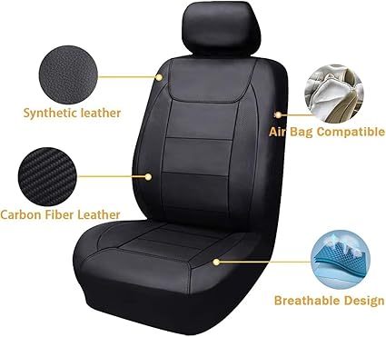 ATSC4075 Universal Car Seat Covers Leather Full Set Waterproof Leather Car Seat Cover