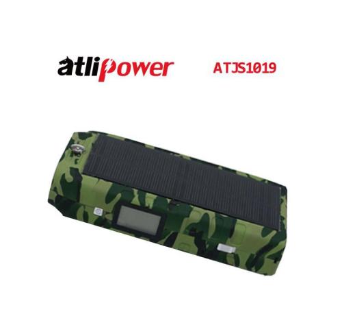 ATLIPOWER ATJS1019 High quality Solar Power Bank small auto battery booster best power bank 12000mah jump start