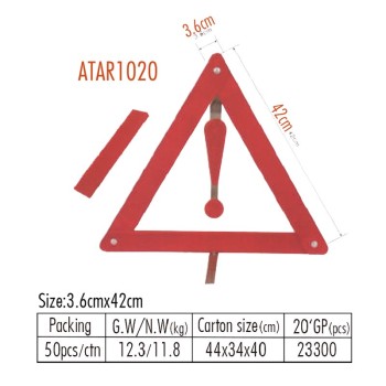Atli ATAR1020 car warning sign Car strong Triangle warning stand dangerous failure reflective sign folding Triangle