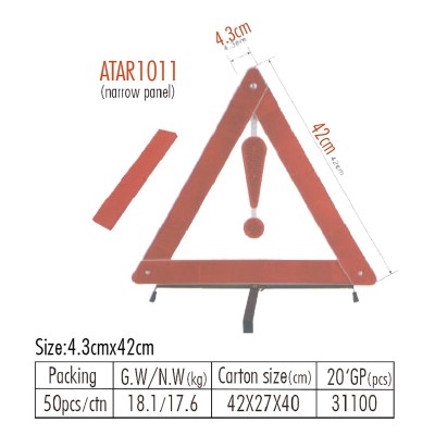 Atli ATAR1011 car warning sign Car strong Triangle warning stand dangerous failure reflective sign folding Triangle