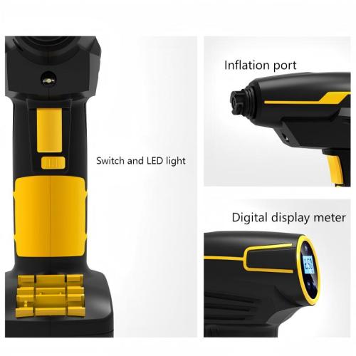 ATLI ATAC1298 DC 12V Wireless Digital Air Compressor for Car Auto Pump Portable Tire Inflator with LED Light