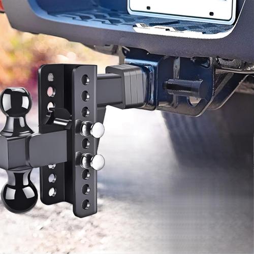 RR8285 Steel Adjustable Receiver with Double Lock Hitch Tow Balls New Condition Trailer Parts