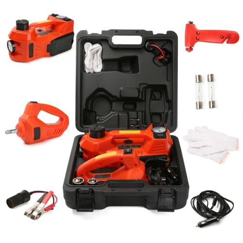 ATFX-1344 3 in 1 Electric Hydraulic Car Jack Set, 3Ton 12V Automotive Repair Kit with 340N.M Impact Wrench, Air Compressor for SUV 4x4 Light Truck