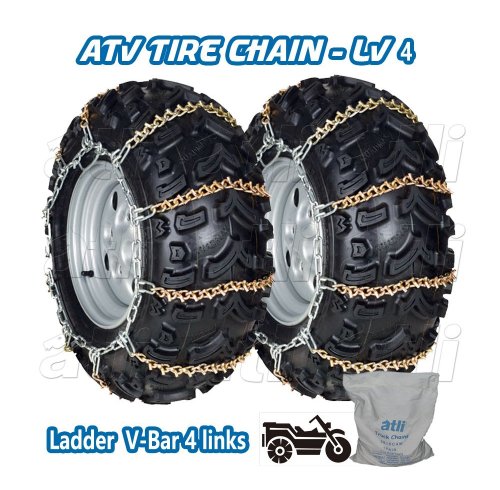ATLI Ladder Type Standard ATV Tire Chains with V-Bar Chaîne à Neige Auto