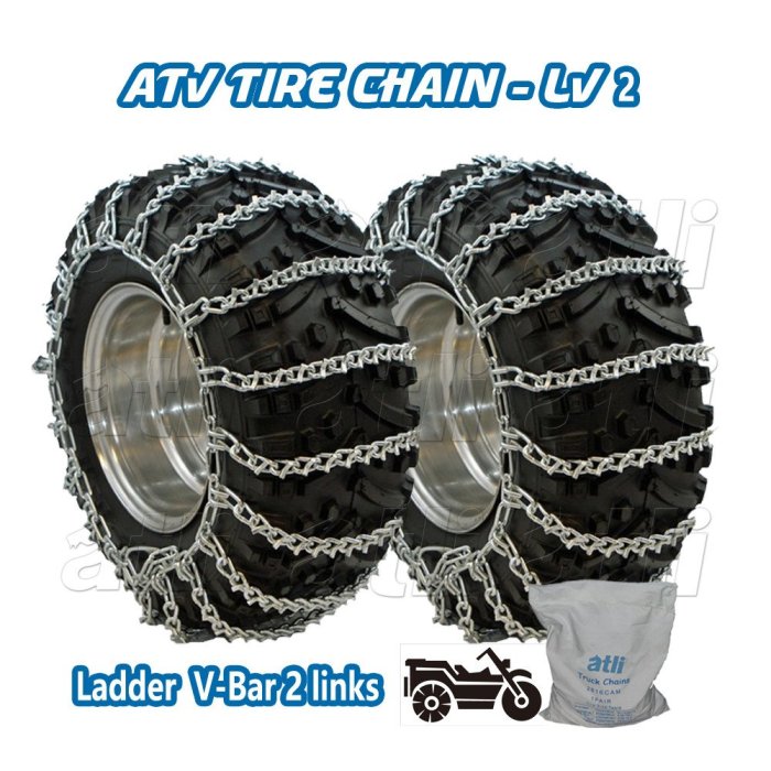 ATLI Ladder Type Reinforced ATV Tire Chains with V-Bar Chaîne à Neige Auto