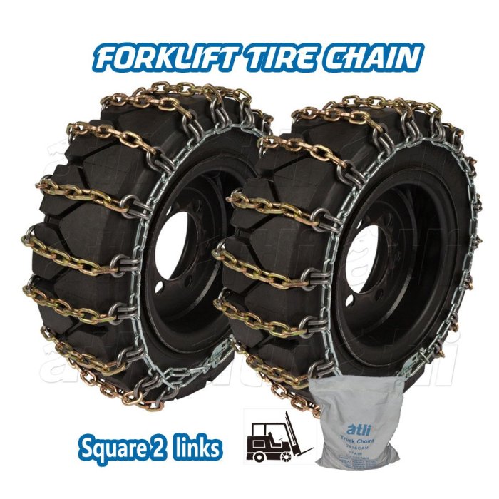ATLI FTD2-Square Link Reinforced Forklift Tire Chains Chaîne à Neige Auto