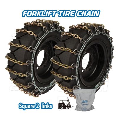 ATLI FTD2-Square Link Reinforced Forklift Tire Chains Catena da Neve Auto