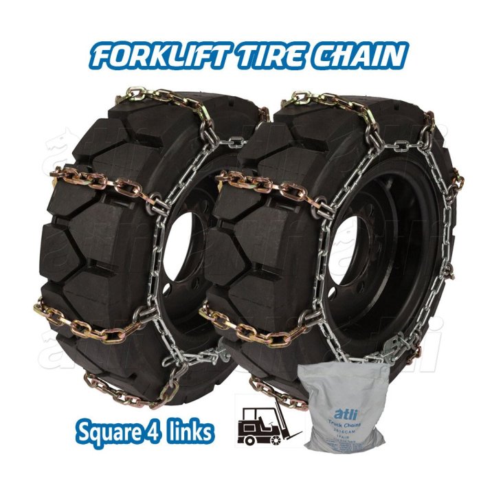 ATLI FTD4-Square Link Standard Forklift Tire Chains Chaîne à Neige Auto