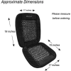 ATSC-5050 Black Velvet And Wooden Beaded Car Seat Cover Comfort Massage Cool Auto Seat Cushion