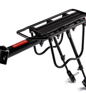 Black Alloy Bike Bicycle Seat Post Frame Holder Rear Cargo Rack