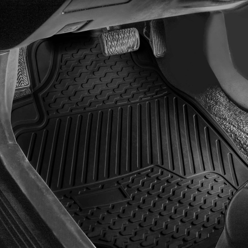 All Weather Car Floor Mats Fit Full Set  Cuttable For Most Cars, Sedan, SUV, Truck