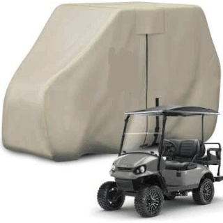 2 Passagers Heavy Duty 600D Waterproof Portable Golf Cart Cover Fit Most Golf Cart Brand