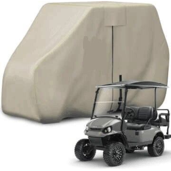 2 Passagers Heavy Duty 600D Waterproof Portable Golf Cart Cover Fit Most Golf Cart Brand