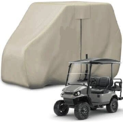 2 Passagers Heavy Duty 600D Waterproof Portable Golf Cart Cover Fit Most Golf Cart Brand