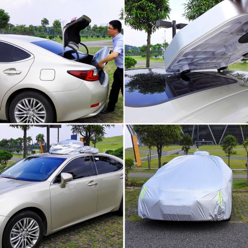 Hot Selling Waterproof PEVA  PP Cotton Automatic Car Cover ATCZ-4745