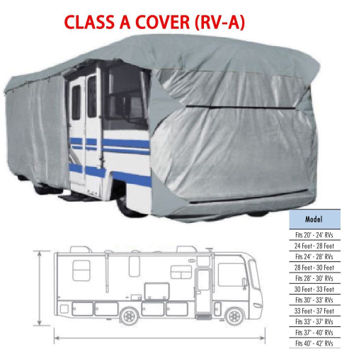 Extreme Outdoor Shield All Class A RV Cover Fits 18ft to 20ft Class A RV RV-A1820