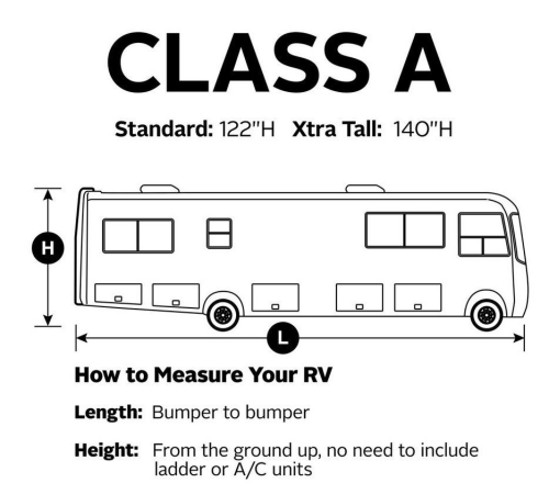 Outdoor  waterproof sunproof Class A RV Cover Fits 40ft to 43ft Class A RV RV-A4043