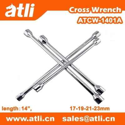 AtliFix Four Way Tyle Lug Cross Wrench length 14