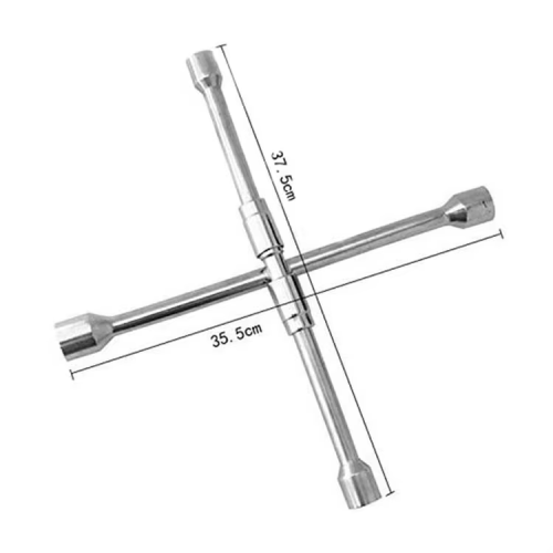 AtliFix Four Way Tyle Lug Cross Wrench length 14" 17-19-21-23mm 4 way cross wrench cross tire wrench