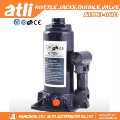 ATLIFIX 6 Ton Double Ram Bottle Jack 195-385MM Lifting Range Hydraulic Welded Bottle Jack Car Jack