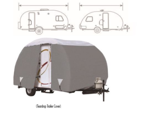 ATLI Teardrop Trailer Cover Caravan Cover Waterproof RV Motorhome Cover RV-D166