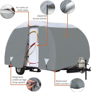 Teardrop Trailer Cover Caravan Cover Waterproof RV Motorhome Cover