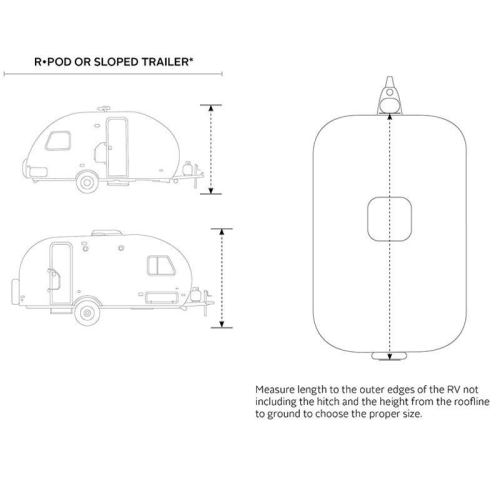 ATLI Teardrop Trailer Cover Caravan Cover Waterproof RV Motorhome Cover RV-D166