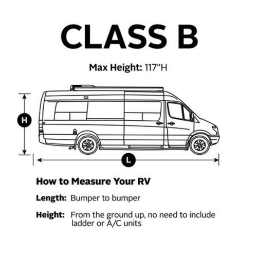 Class B 4-Layer RV Cover Anti-UV Water-Resistance Heavy Duty for Motorhome RV-B195