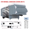 The 5th Wheel RV Cover Reinforced Windproof Side-Straps Anti-UV Water-Resistance Cover