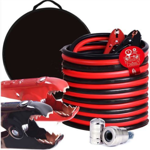 ATLI ATBC-US0125-1 Jumper Cables, Heavy Duty Booster Cables 1Gauge-25Feet with Goggles Gloves Cleaning Brush in Carry Bag