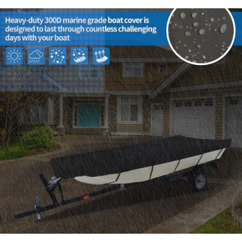 Jon Boat Cover Water Proof Heavy Duty Trailerable Jon Boat Cover
