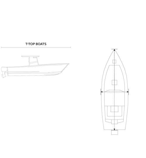 T-type Central Control Boat Cover WaterProof Heavy Duty Boat Cover ATYC-9108T3