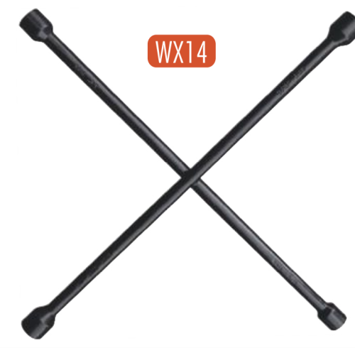 AtliFix WX14 Four Way Tyle Lug Cross Wrench length 14" 17-19-21-23mm 4 way cross wrench Cross Rim Wrench Powder Coated