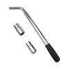 AtliFix WL3800 Telescopic Lug Wrench + Extendable 4 Way Lug Wrench, Wheel Brace Lug Nut Wrench Tire Repair Tools Wheel Nut Remover 1/2 Drive with 17/19mm and 21/23mm Sockets