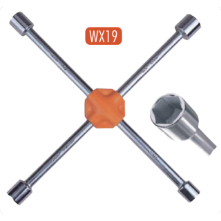 ATLIFIX WX19 good quality car repairing wrench,40CrV Cross Rim Wrench Satin Finished, Automobile Car Tire Changing Repair Tool Kit