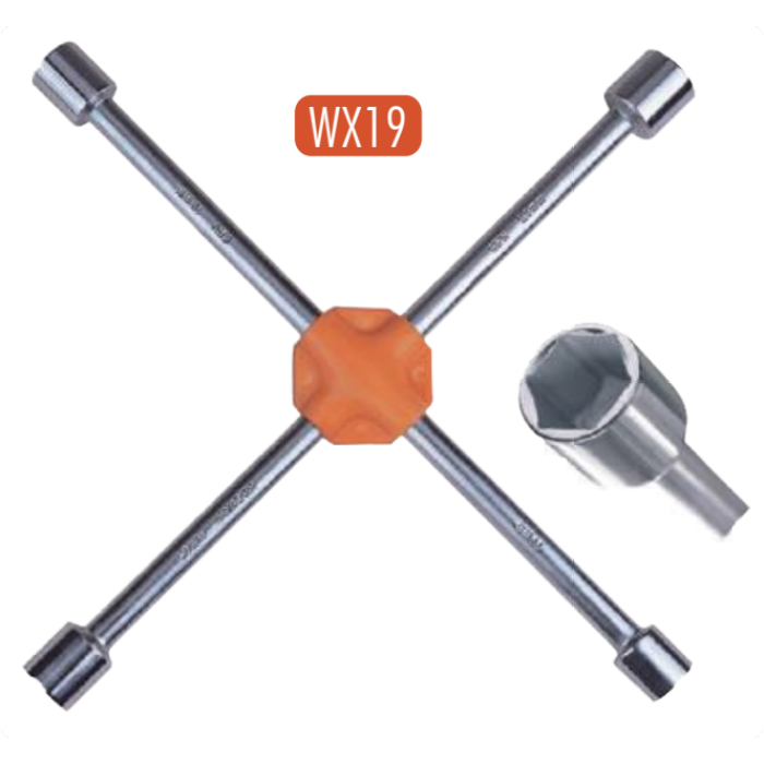 ATLIFIX WX19 good quality car repairing wrench,40CrV Cross Rim Wrench Satin Finished, Automobile Car Tire Changing Repair Tool Kit