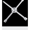 AtliFix Four Way Tyle Lug Cross Wrench length 14" 17-19-21-23mm 4 way cross wrench Cross Rim Wrench Powder Coated