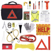 ATLI ATEK-3046 Roadside Assistance Auto Emergency Kit Car First Aid Kit Square Bag Contains Jumper Cables, Tools, and so on for Your Car