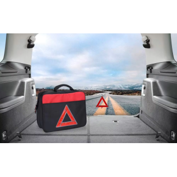 ATLI ATEK3046 Roadside Assistance Auto Emergency Kit Car First Aid Kit Square Bag Contains Jumper Cables, Tools, and so on for Your Car