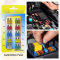 ATLI ATEK-3040 Roadside Assistance Auto Emergency Kit Car First Aid Kit Square Bag Contains Jumper Cables, Tools, and so on for Your Car