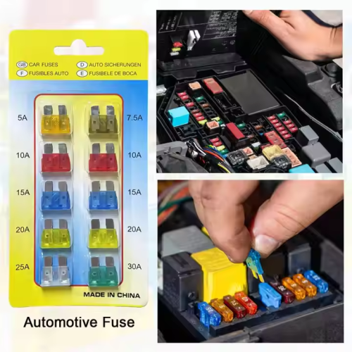 ATLI Roadside Assistance Auto Emergency Kit Car First Aid Kit Square Bag Contains Jumper Cables, Tools, and so on for Your Car