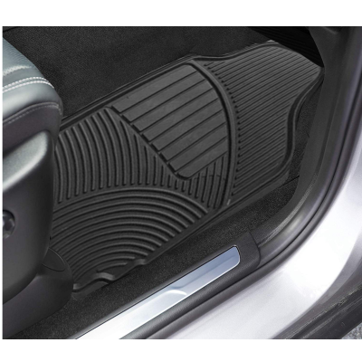 ATCM-2250  Universal Fit Rubber All-Weather Black  Set of 4 Rubber Car Mat