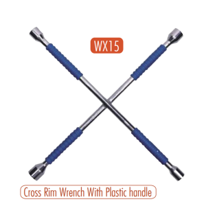 AtliFix Four Way Tyle Lug Cross Wrench length 14" 17-19-21-23mm 4 way cross wrench Cross Rim Wrench With Plastic handle